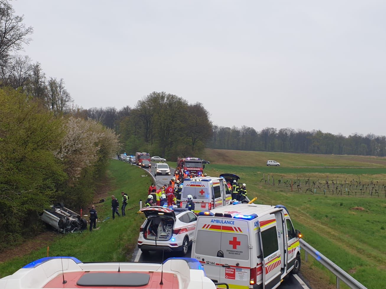 Schwerer Verkehrsunfall Richtung Horitschon