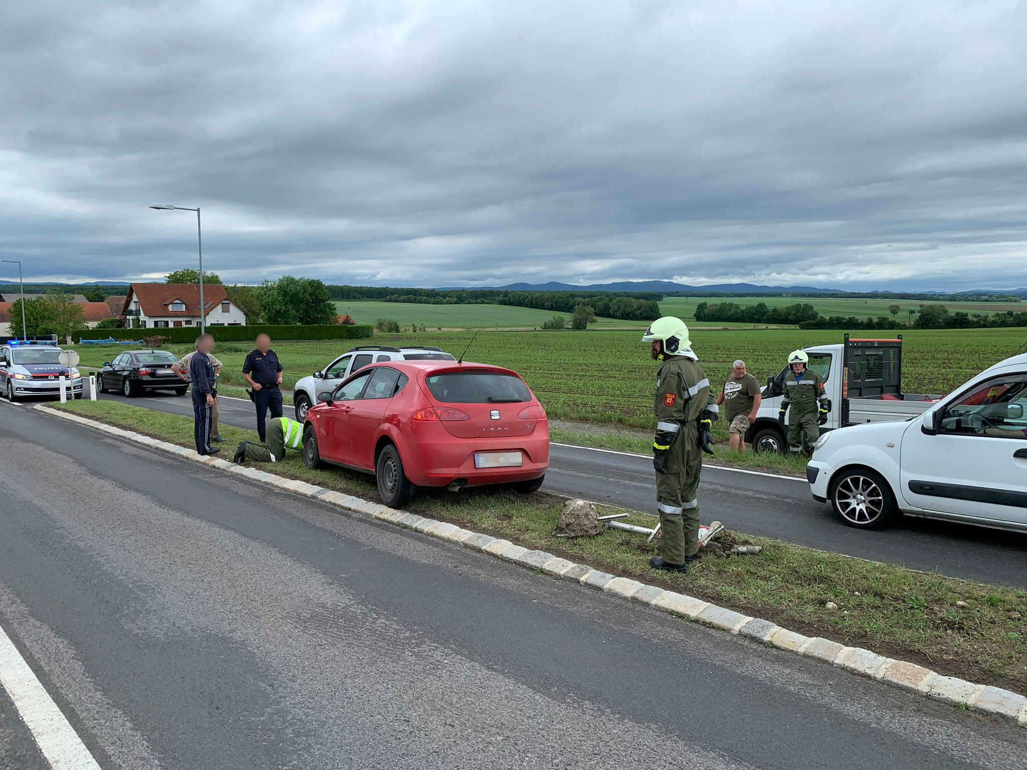 Fahrzeugbergung Verkehrsinsel Richtung Horitschon